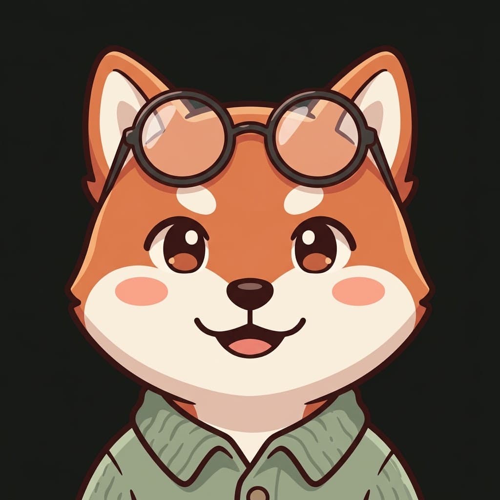 Koji, craftsman Shiba Fox mascot and micro-tools companion at ZidLabs.